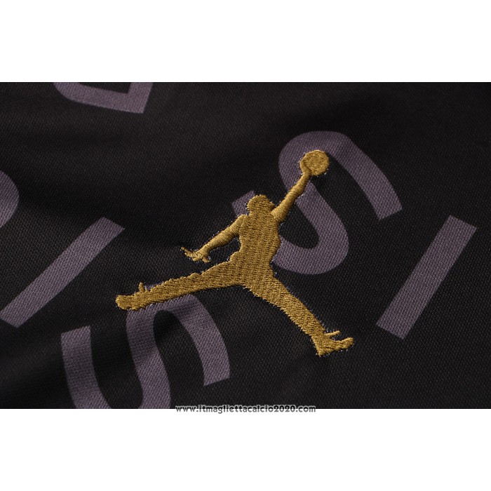 Tuta da Track Paris Saint-Germain Jordan Manica Corta 2021 2022 Nero